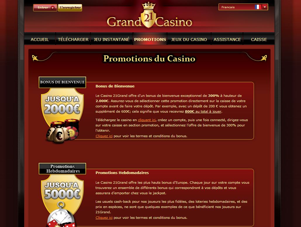 21 grand casino no deposit bonus