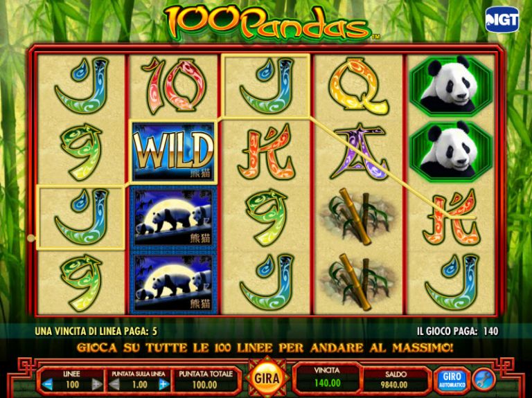 100 pandas slot machine