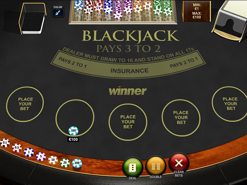 jogo de cartas conhecido como black jack