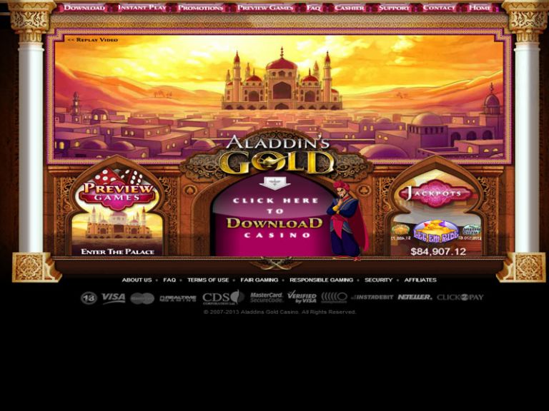 alladins gold casino free spins codes
