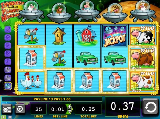 invaders from the planet moolah slot game