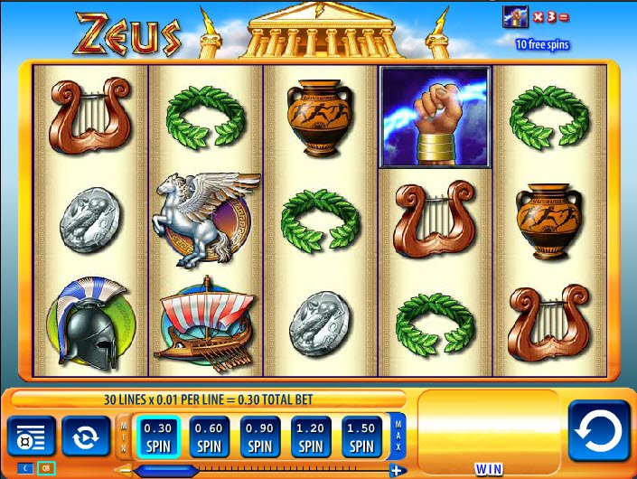 zeus casino machine