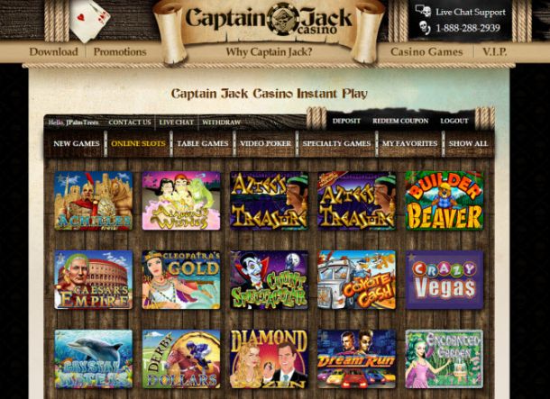 captain jack online flash casino