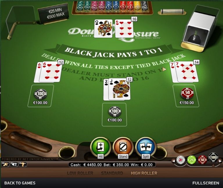 play double exposure blackjack online free